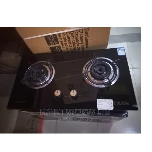 Gs 70x40cm Built-in 2 Burner Gas Tempered Glass Hob