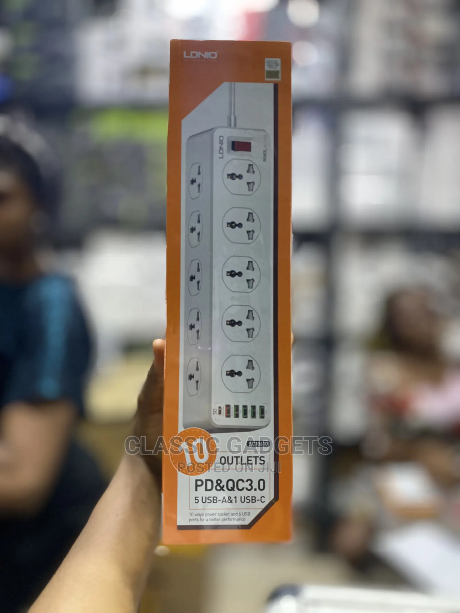 Ldnio 10 Sockets + Type-C Pd + 3.0usb (30w) Ports Extension