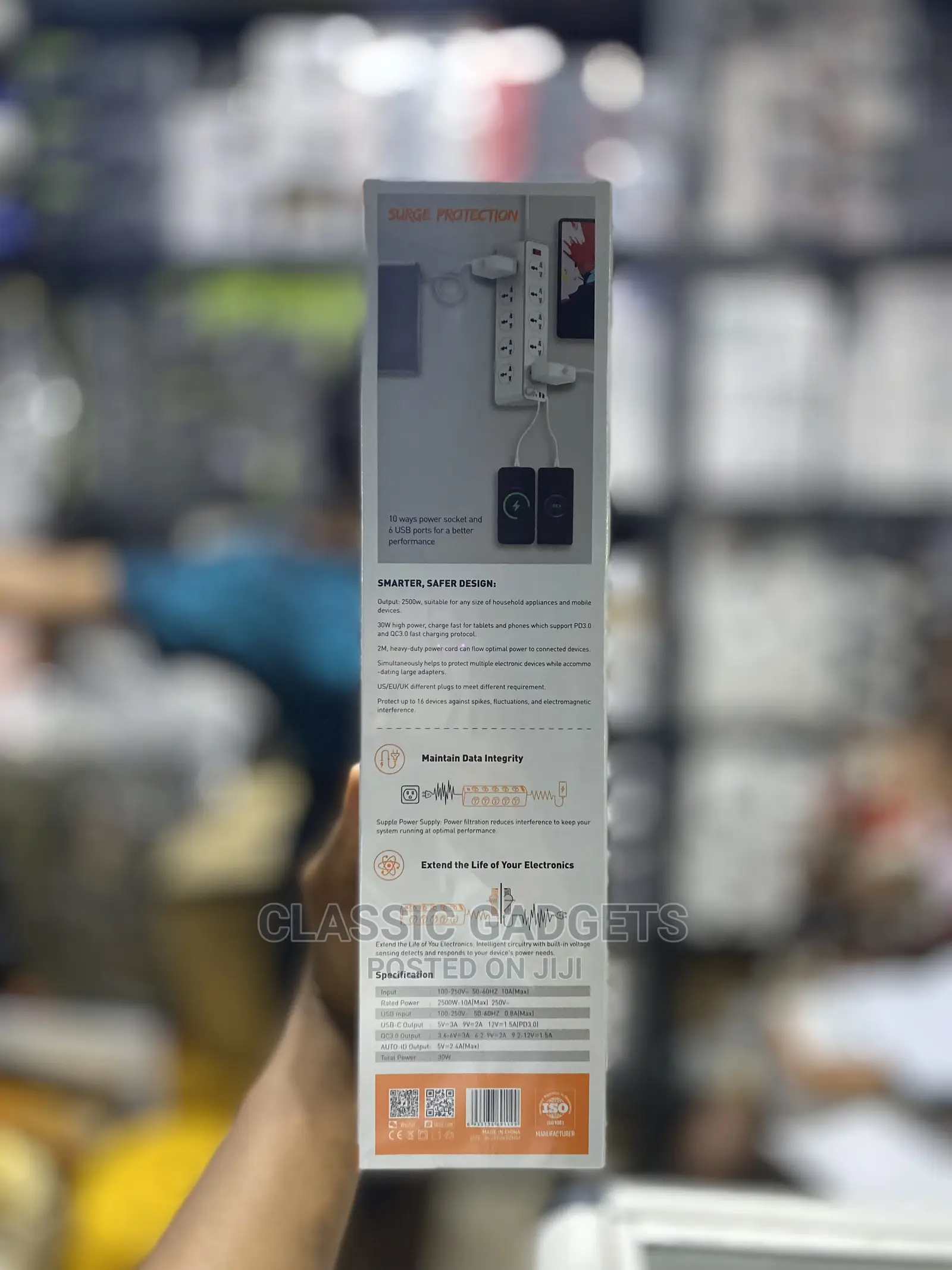 Ldnio 10 Sockets + Type-C Pd + 3.0usb (30w) Ports Extension