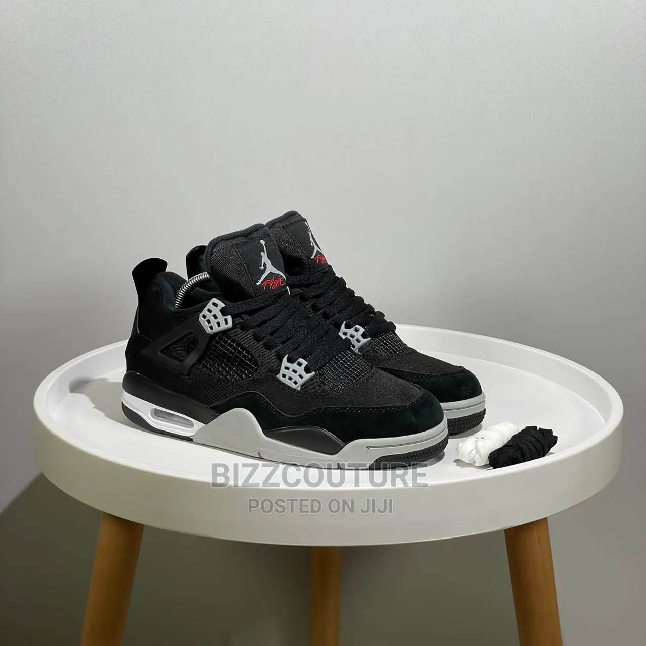 Original NIKE AIR JORDAN 4 Retro Black Available in Store
