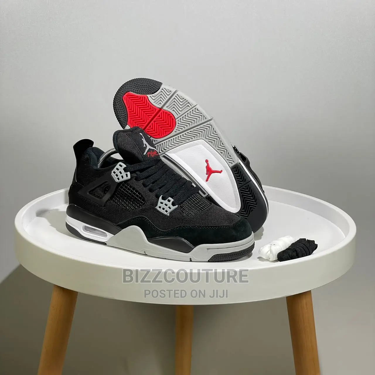Original NIKE AIR JORDAN 4 Retro Black Available in Store