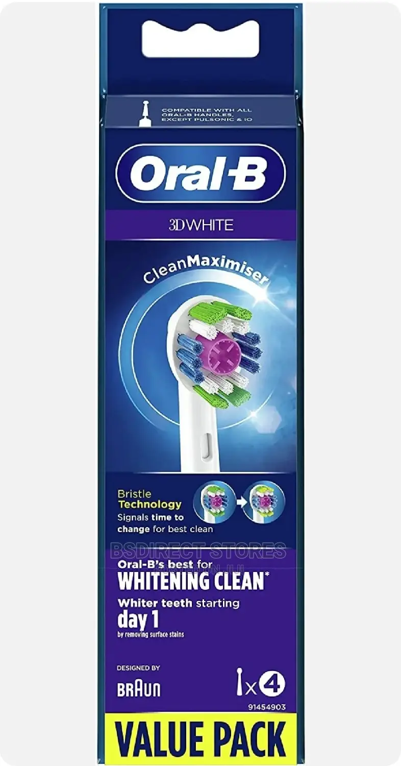 Oral- B 3D Max White Toothbrush Replacement Heads 4 Pack