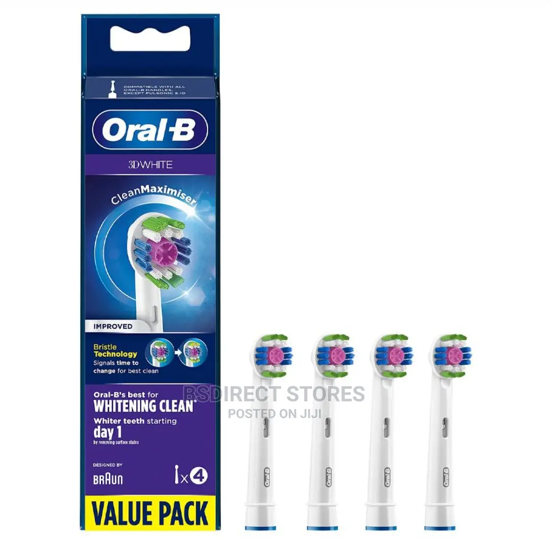 Oral- B 3D Max White Toothbrush Replacement Heads 4 Pack