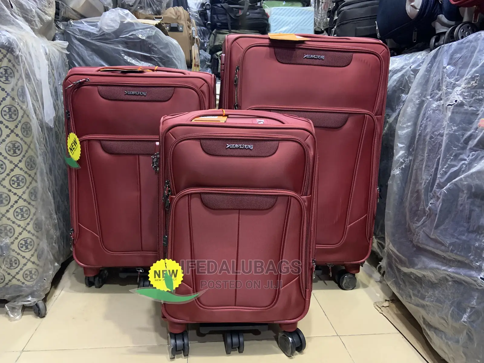 Set of Quality Leaves King Imported Traveling Luggage