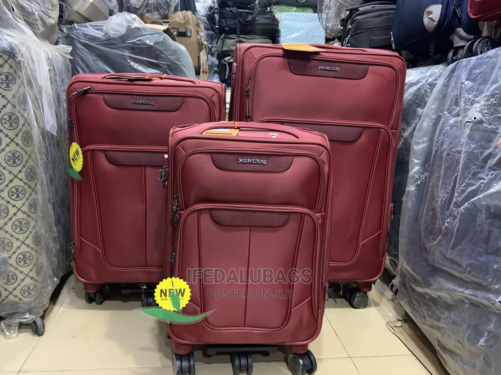 Set of Quality Leaves King Imported Traveling Luggage