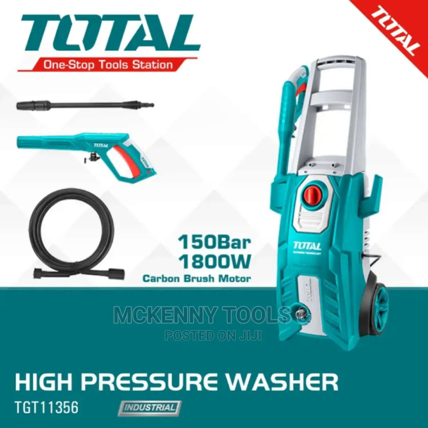 Total High Pressure Washer Tgt11356(1800 Watts