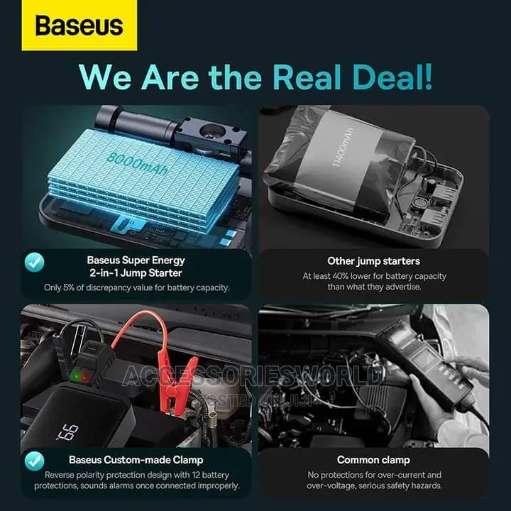 Baseus 2-in-1 Jump Starter Inflator Pump Super Energy