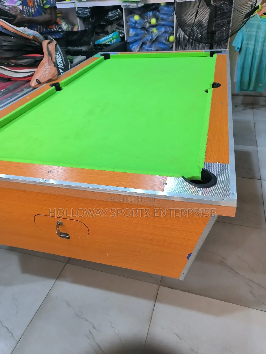 7ft Yellow And Green Snooker Board