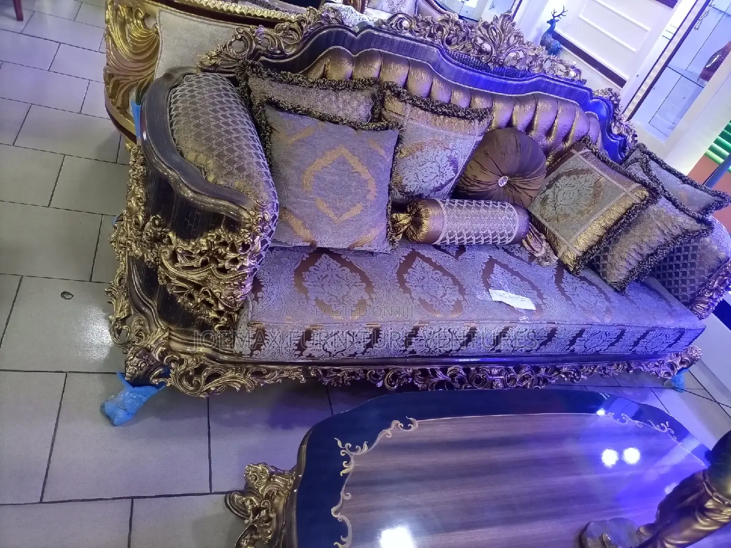 Quality 8 Seater Living Room Fabric Made Royal Sofa Chair. 