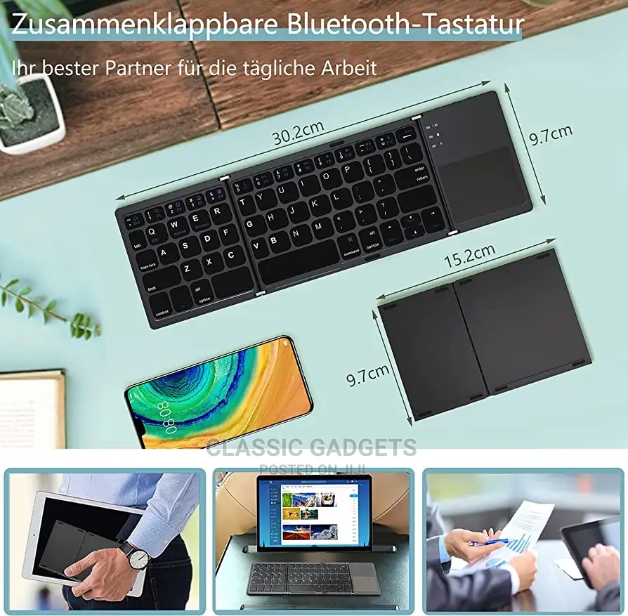 BO33 Wireless Bluetooth Ultra Slim Foldable Keyboard