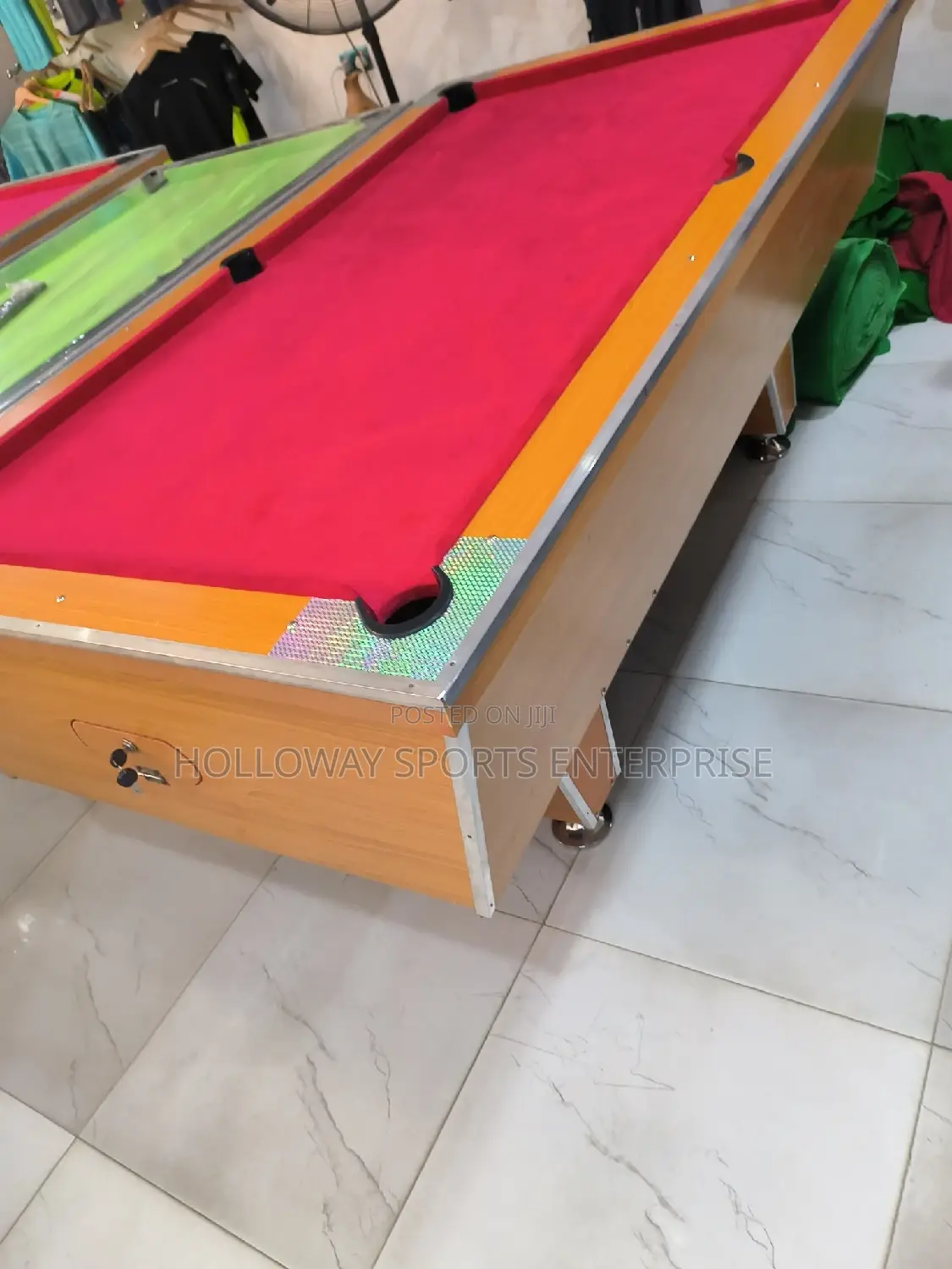 7ft Red Top Snooker Board And Yellow Body