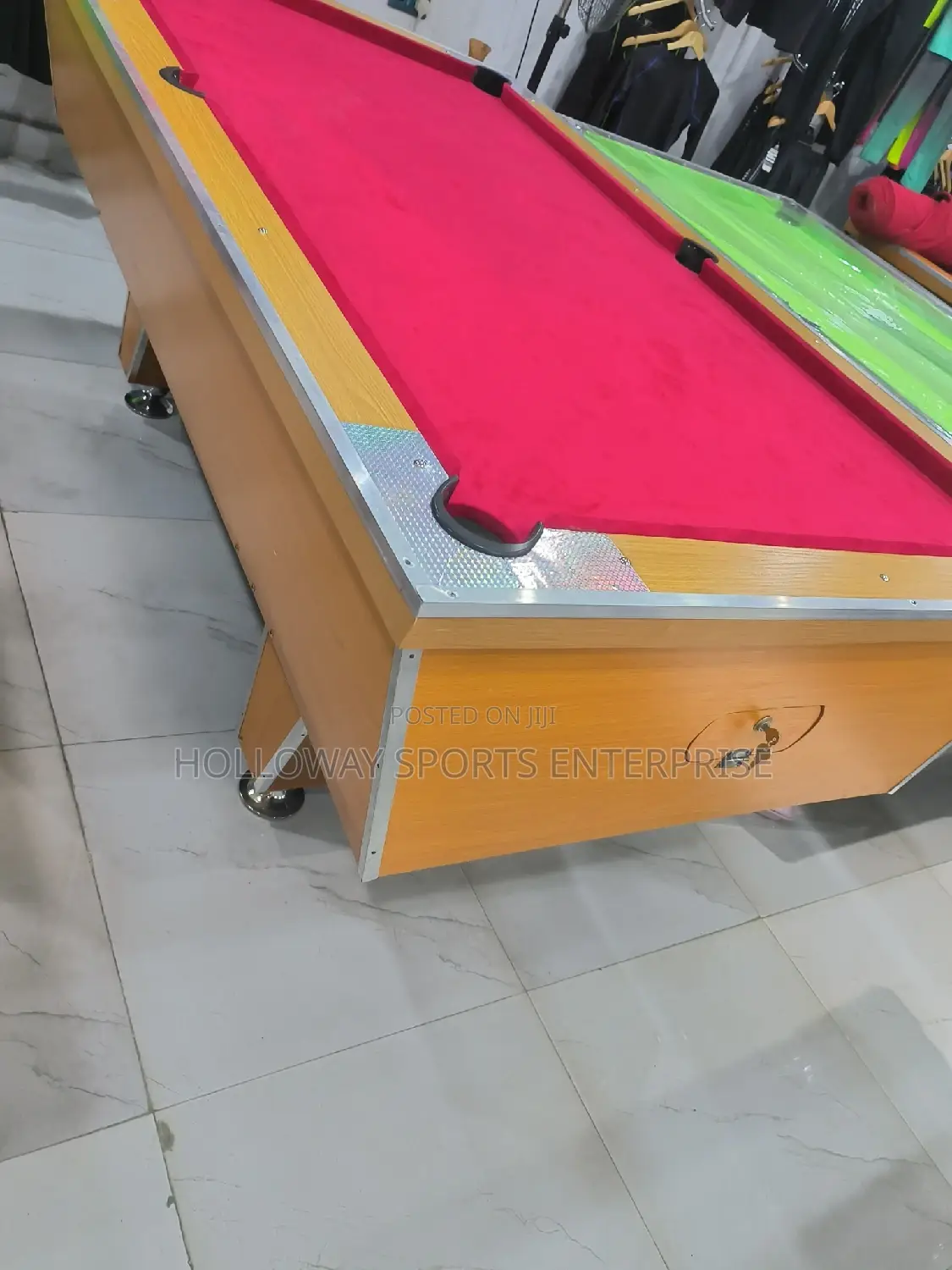 Green and Red Top Snooker Available in 7ft