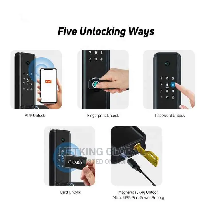 Fingerprint Intelligent Smart Door Lock With Camera