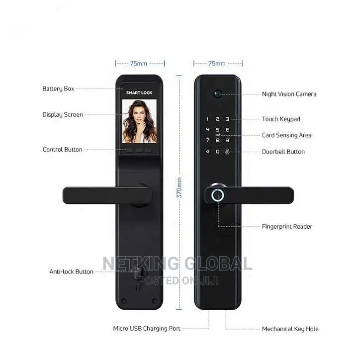 Fingerprint Intelligent Smart Door Lock With Camera