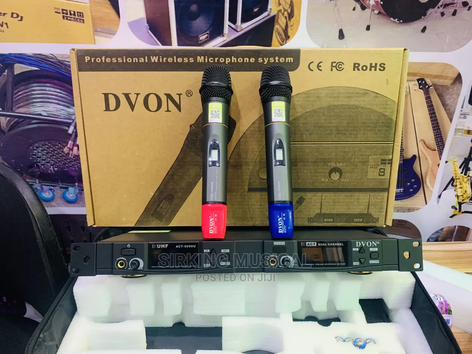 Original SM 9090 DVON Wireless Microphone Double Handle