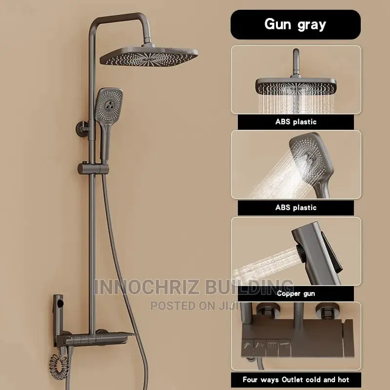 Grey Piano Shower Mixer (G8627S)