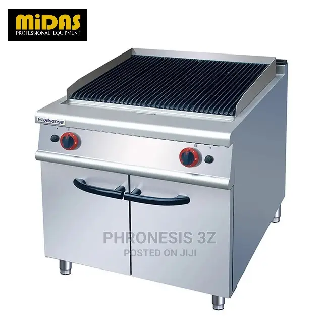 Gas Lava Rock Grill With
Cabinet