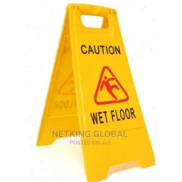Caution Wet Floor Sign On Folding 'a' Board