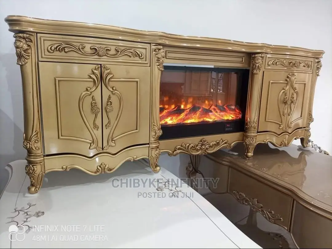 Royal Tv Stand With Fireplace 2miter Length High Quality