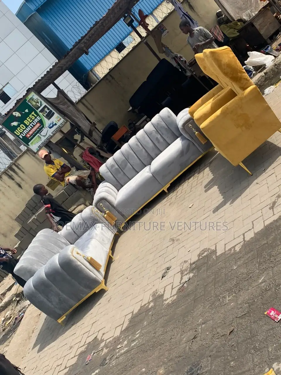 Quality 7 Seater Living Room Fabric Made Sofa Chair.