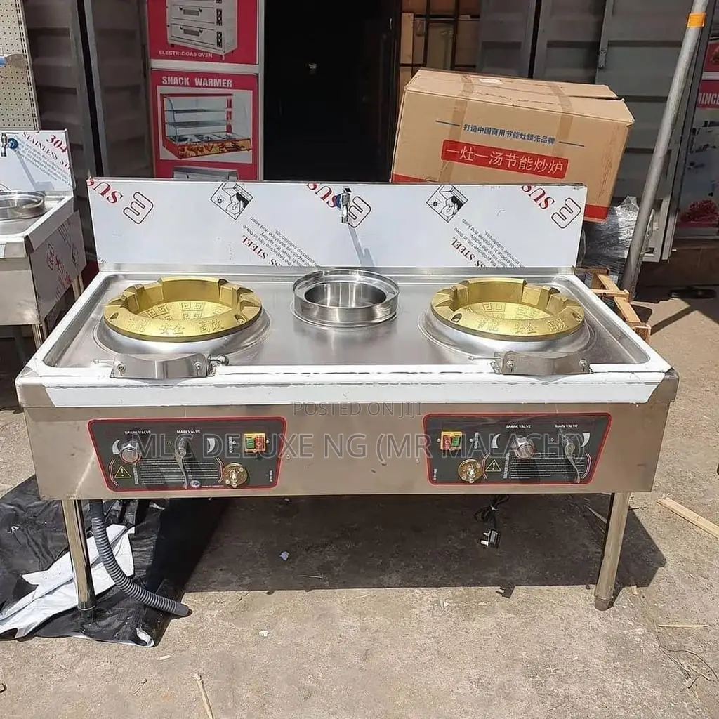 Industrial Pressure Chinese Cooker / 2 Burners Chinese Stove
