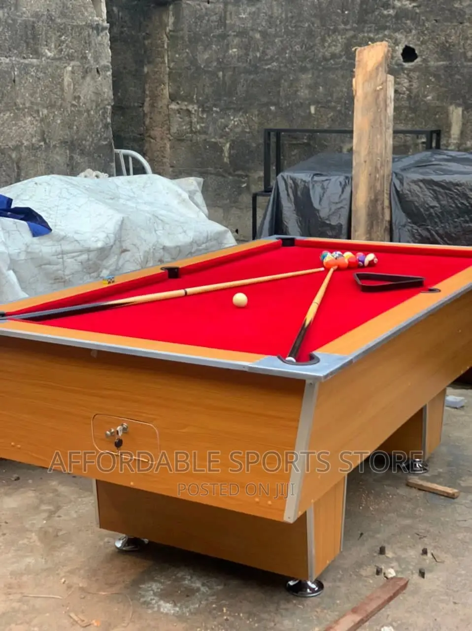 7ft New Local Snooker Table Red Colour With Accessories