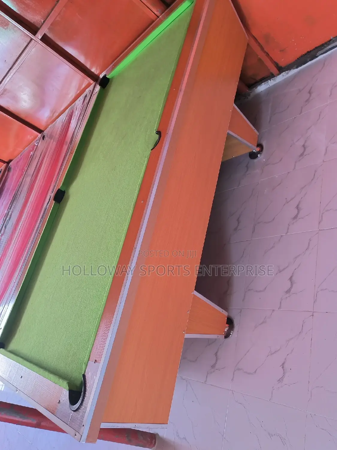 7ft Light Green Top With Yellow Body Snooker Table