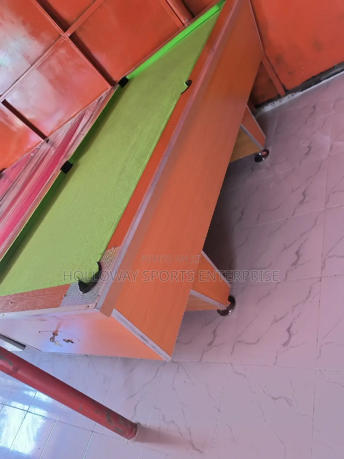 7ft Light Green Top With Yellow Body Snooker Table
