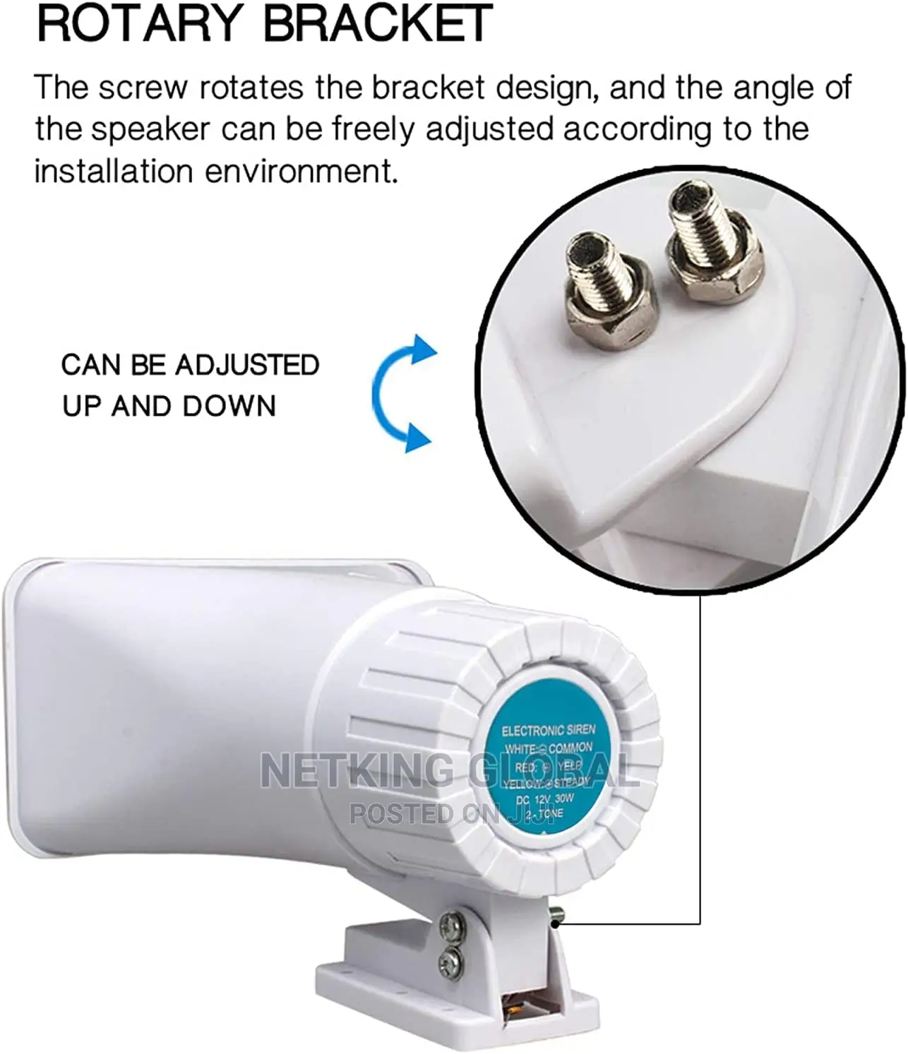 30w Electronic Alarm Siren Outdoor Horn Speaker