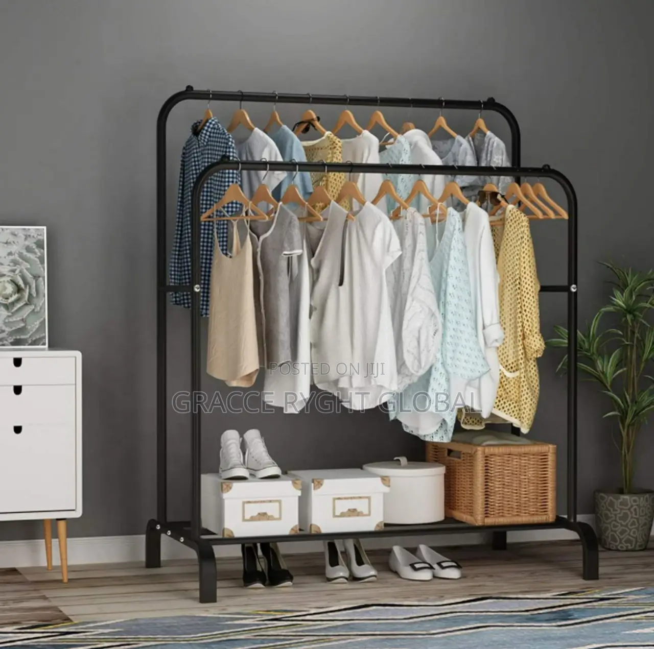 Double Pole Cloth Organiser