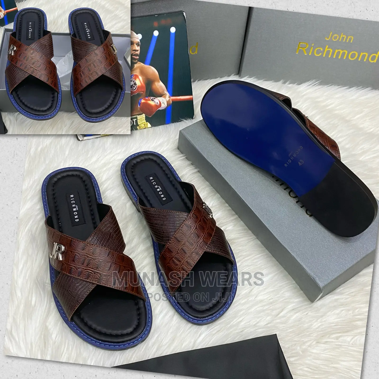 John Richmond Leather Slipers