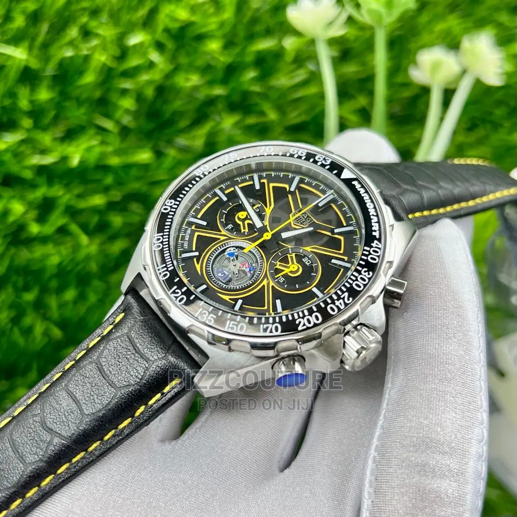 Original TAG HEUER Leather Strap Watch Available in Store