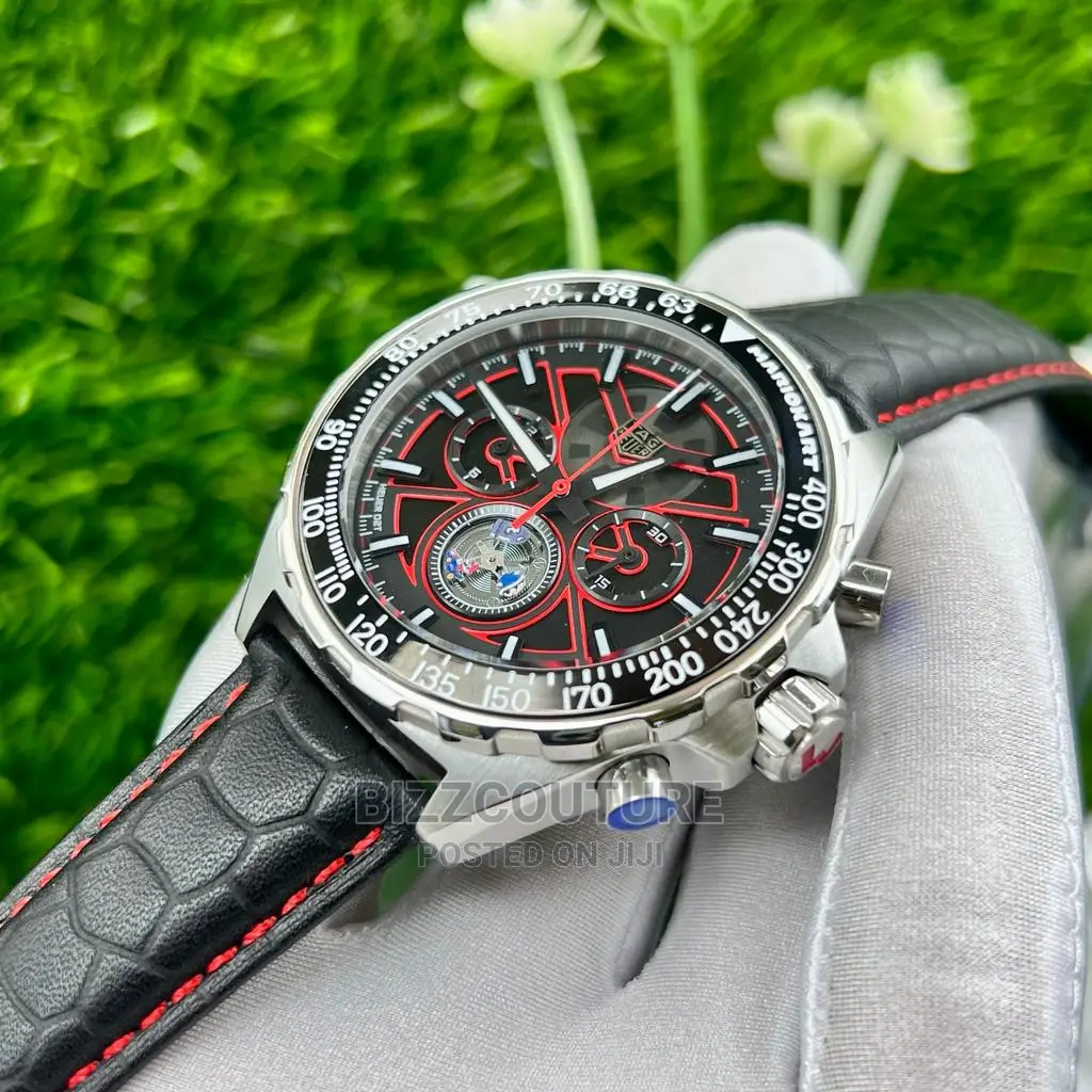 Original TAG HEUER Leather Strap Watch Available in Store