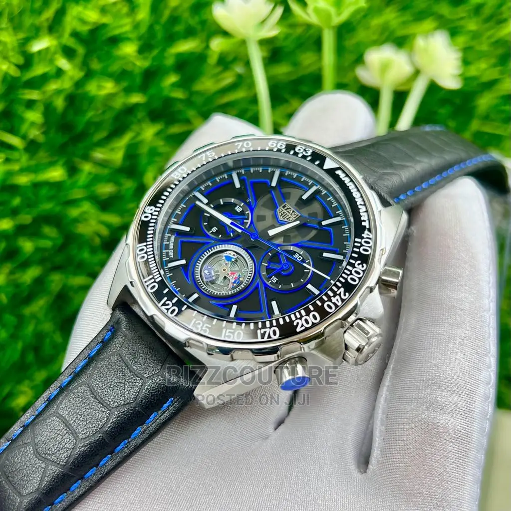 Original TAG HEUER Leather Strap Watch Available in Store