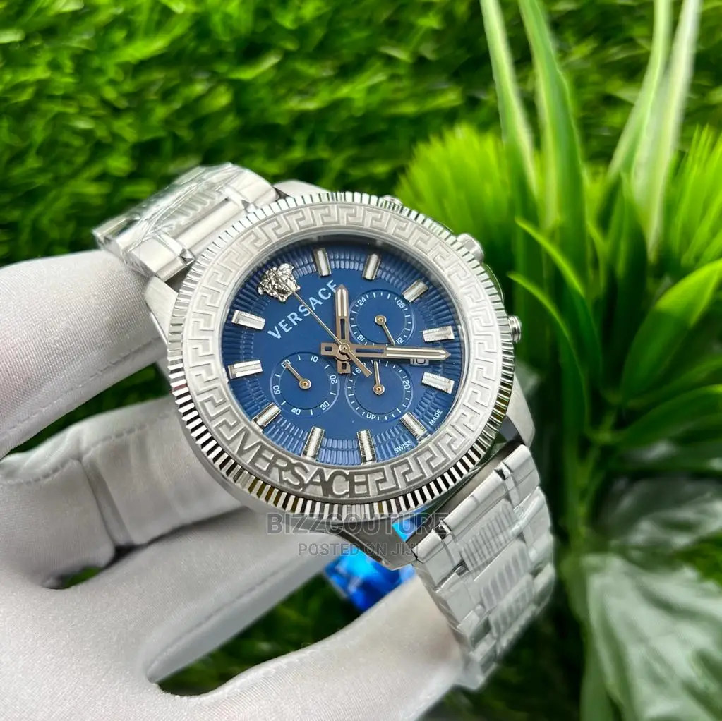 Original Versace Silver Steel Watch Available in Store