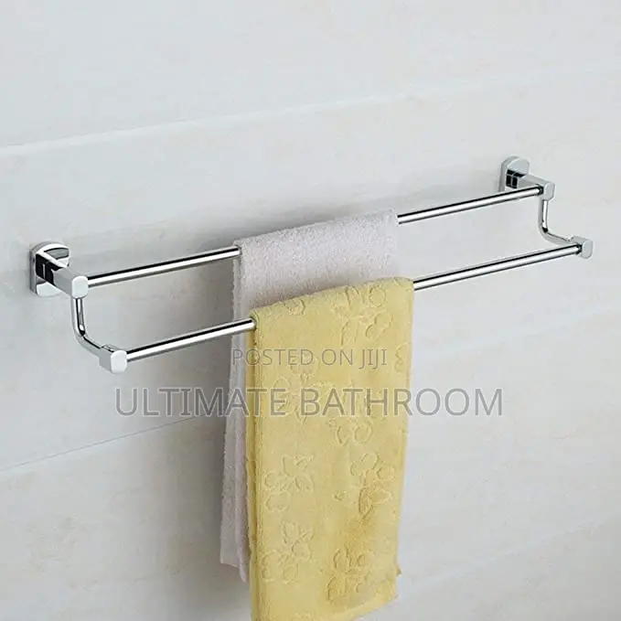 60cm Pure Steel Double Towel Bar