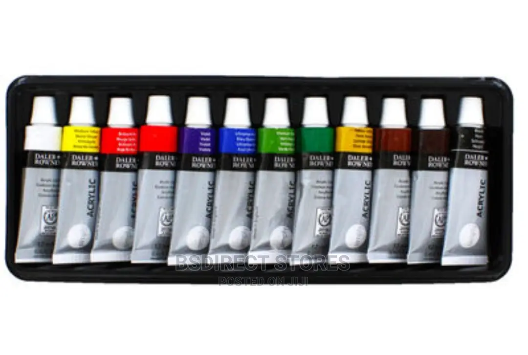 Daler Rowney 12 Ml Acrylic Paint Set, 12 Assorted Colours