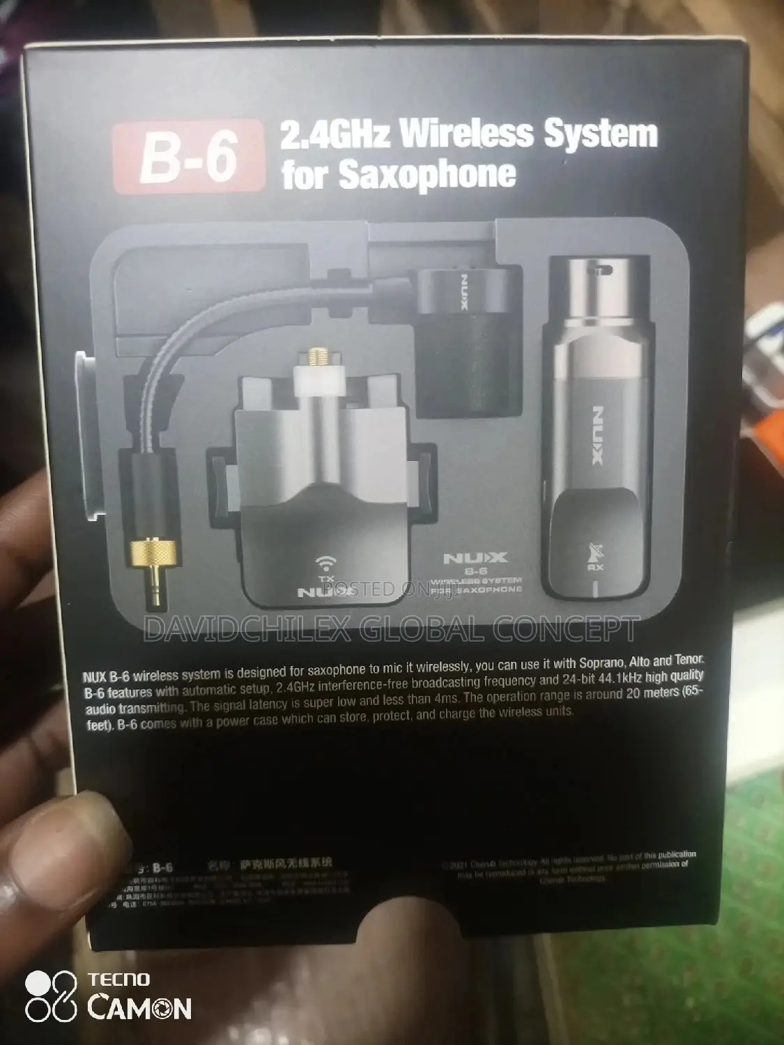 Nux B-6 Wireless System for Saxophone