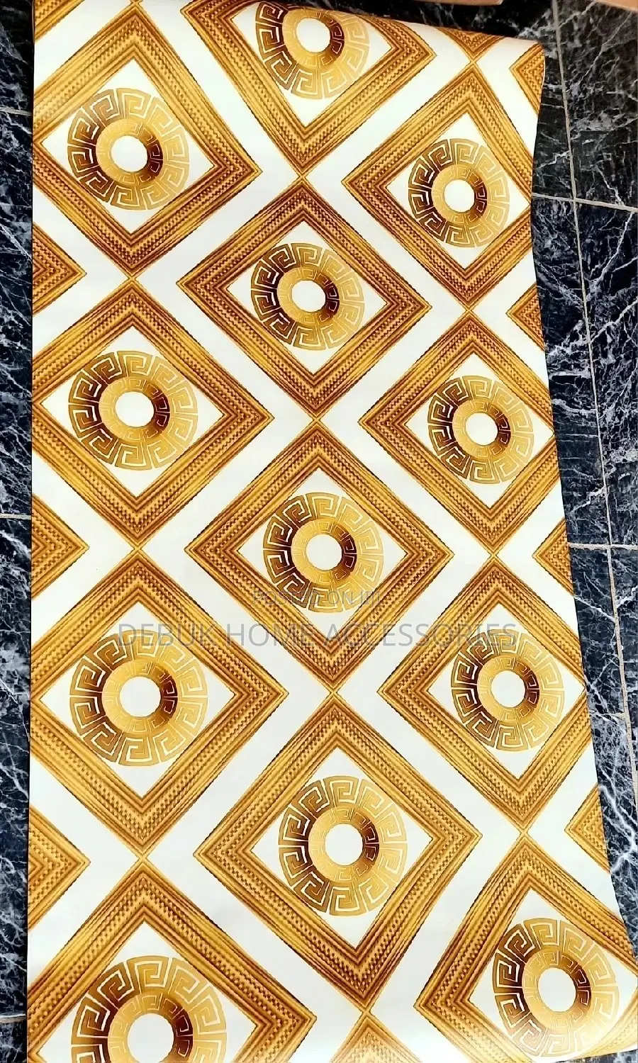 White and Gold Wallpaper Design