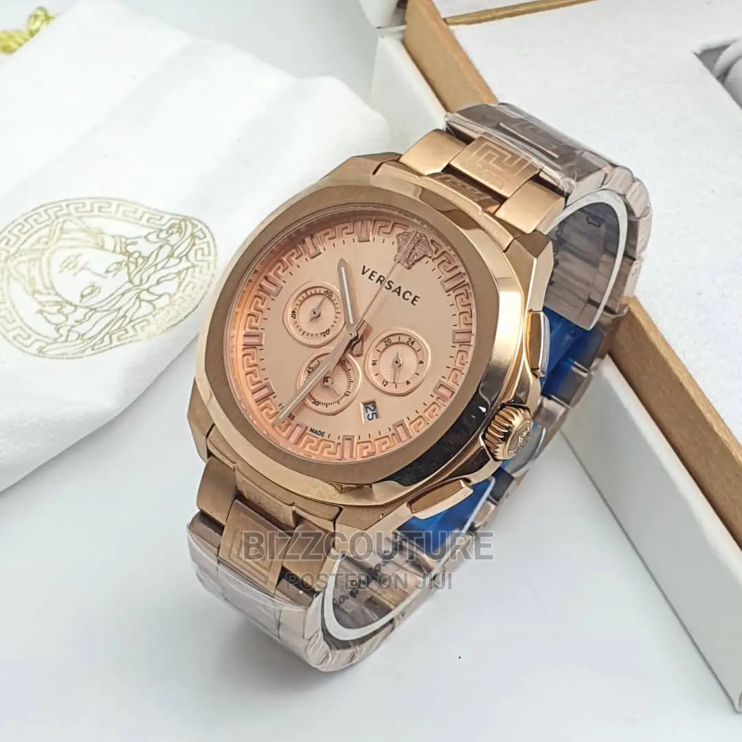 Original. Versace Gold Steel Watch Available in Store