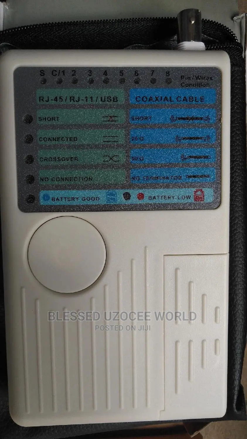 Remote Network Cable Tester for Rj45/Lan, Rj11,Bnc/ Coaxial Cable