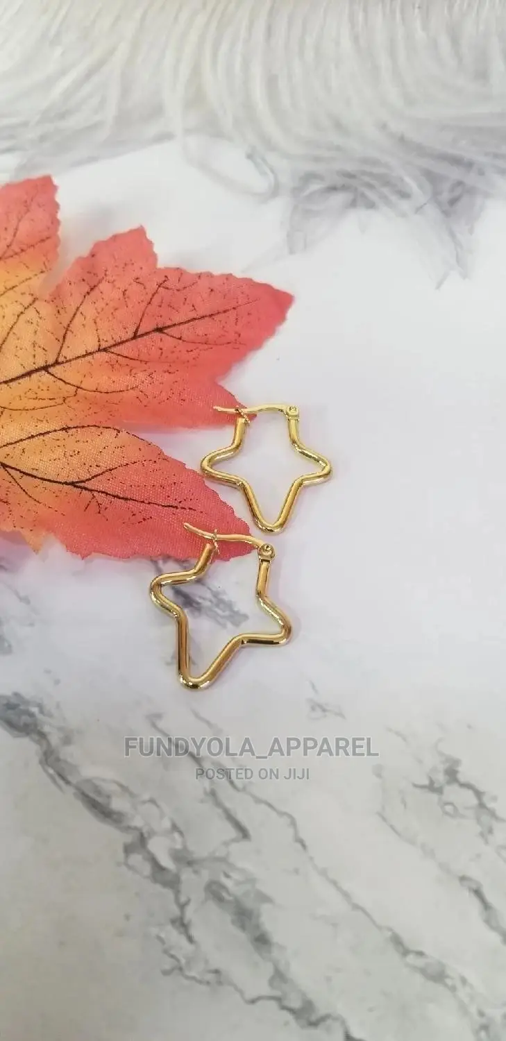 Pure Stainless Steel Loop Gold Earring