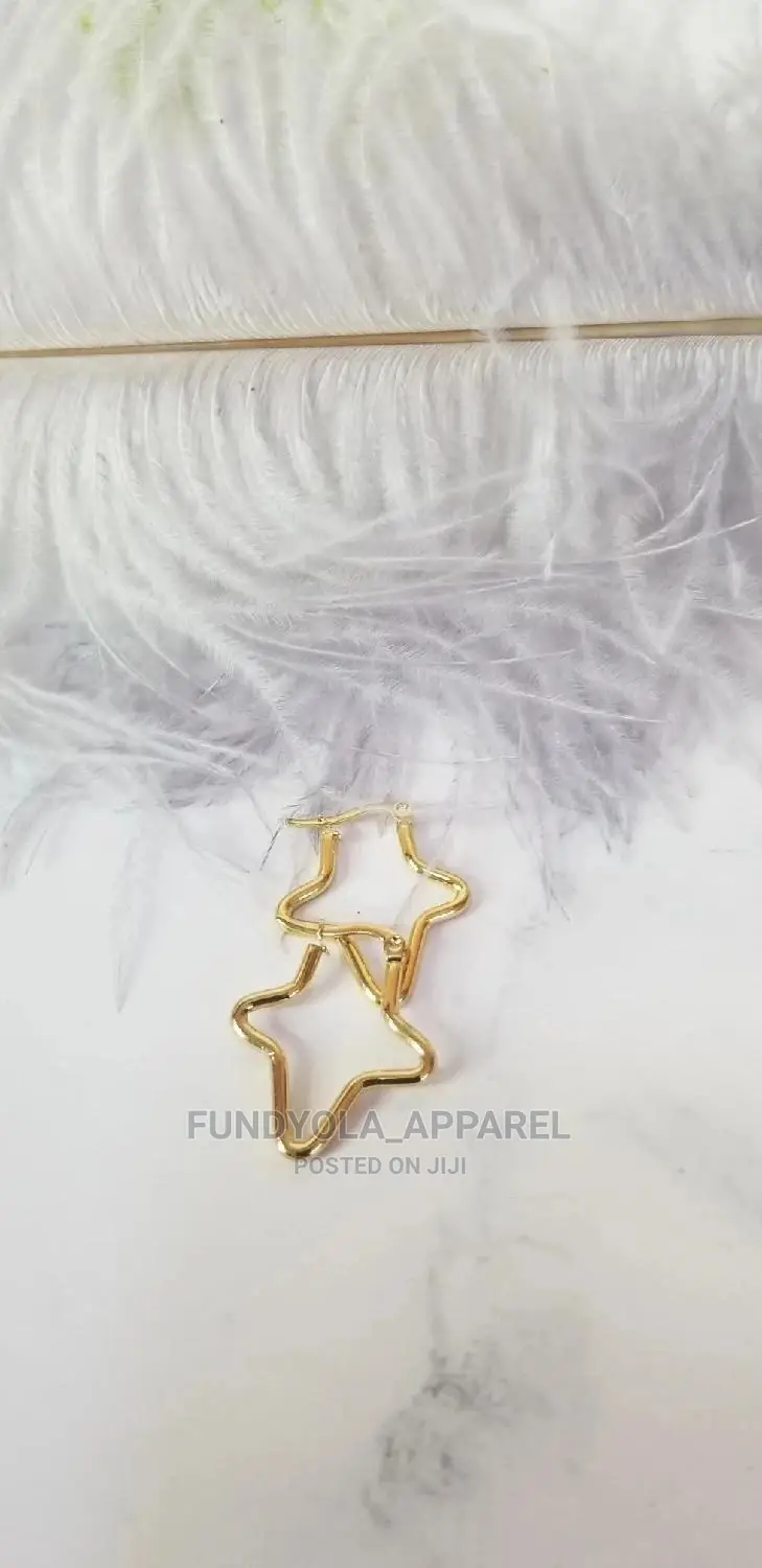 Pure Stainless Steel Loop Gold Earring