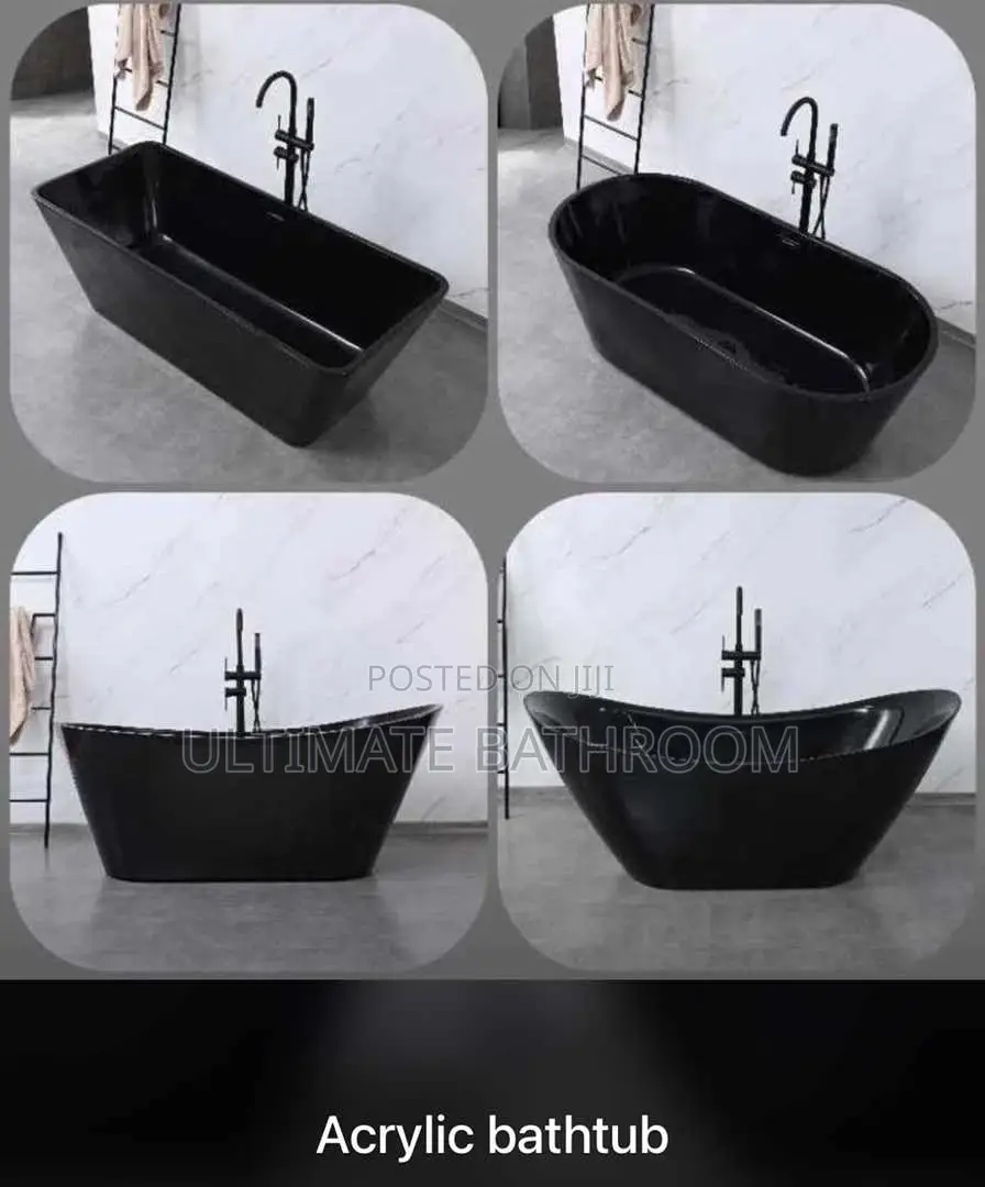 Acrylic Black Bathtub In Shapes