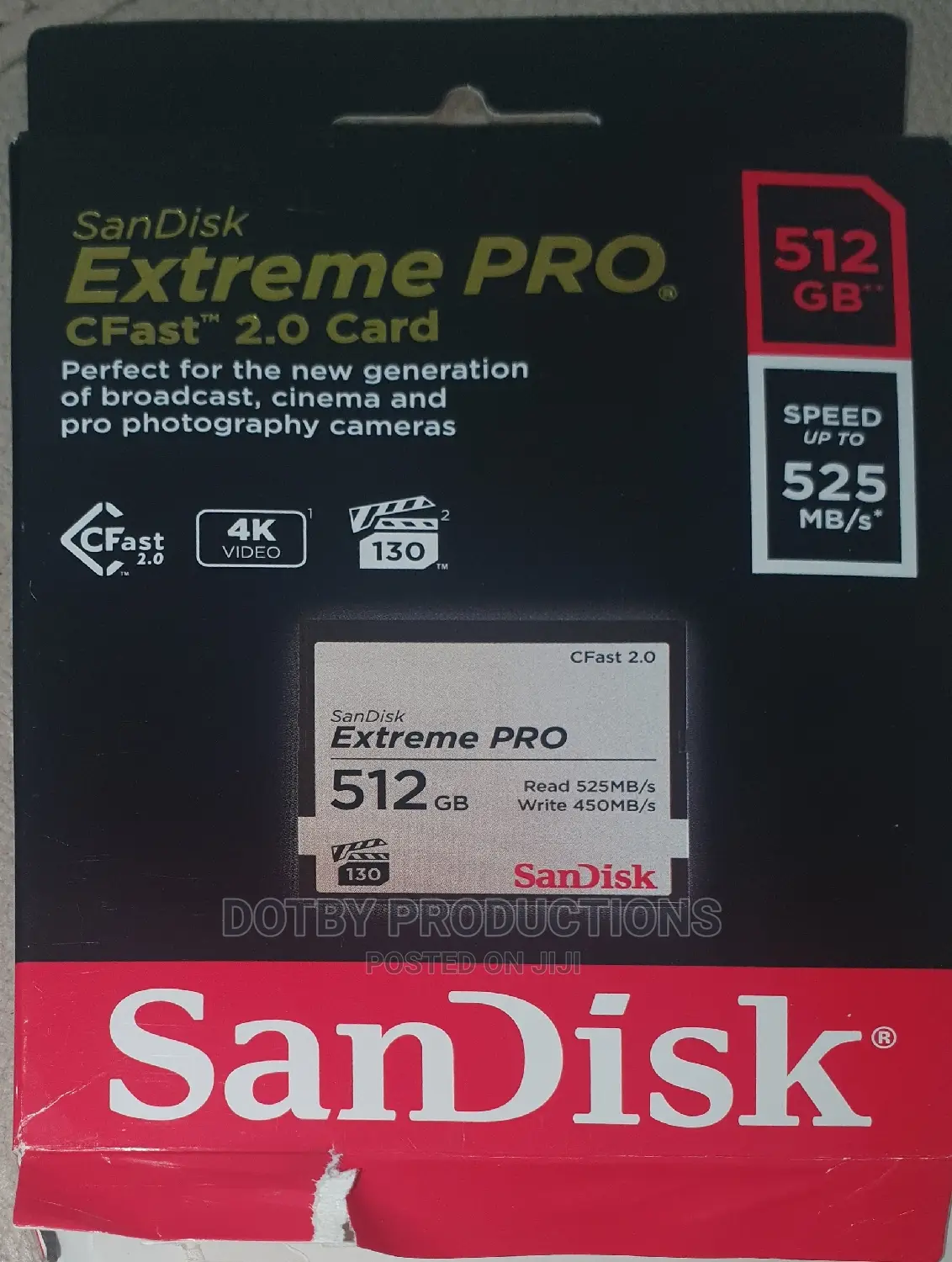Sandisk Extreme Pro Cfast 2.0 Memory Card 512gb
