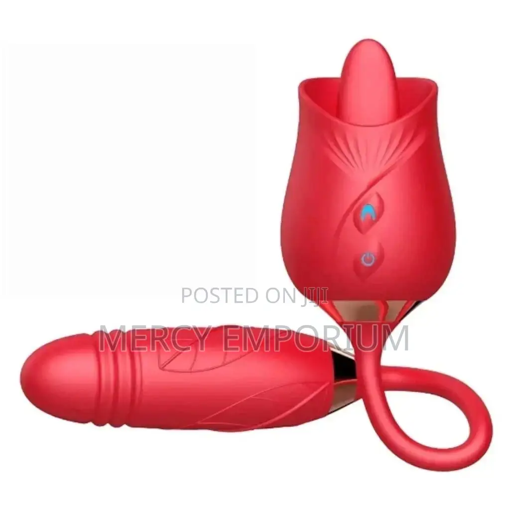 Rose Vibrator Women Sex Toy. Clit Licking Plus G-spot Stimu