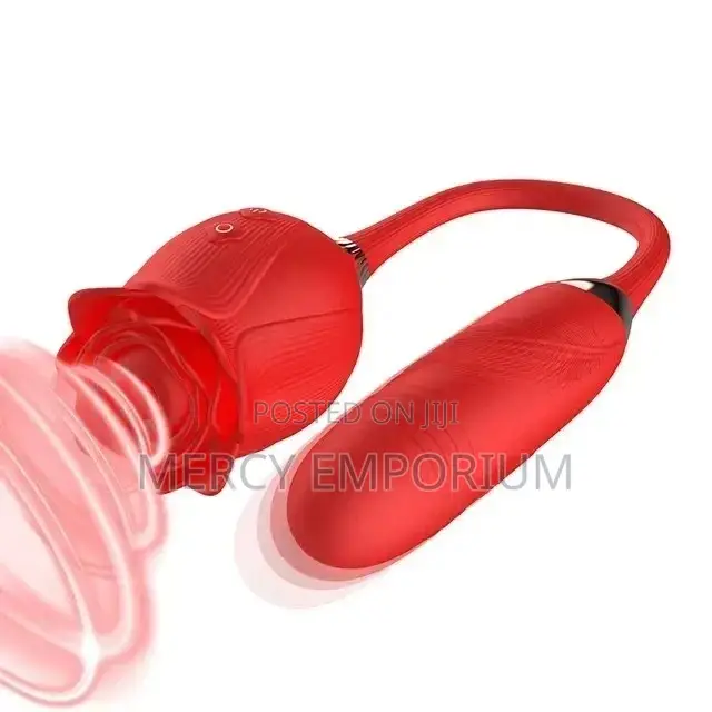Rose Toy Clit Sucker With Thrusting  Vibrator Toys