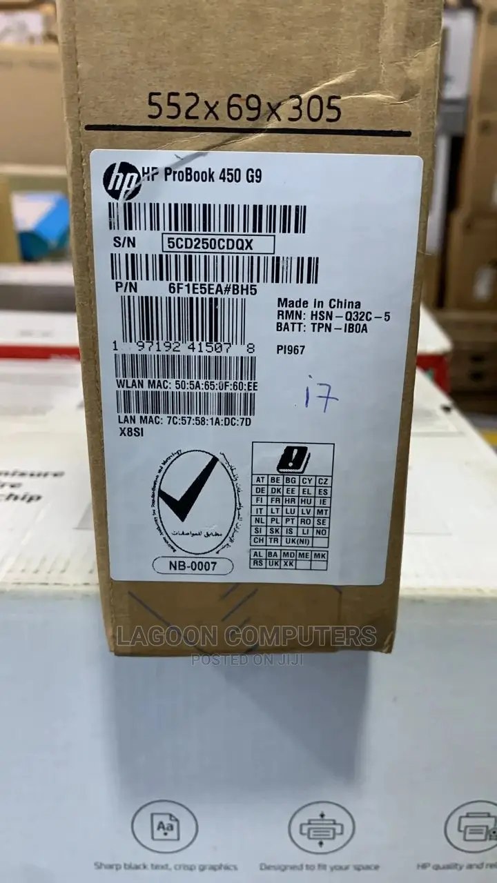 New Laptop HP ProBook 450 G8 8GB Intel Core I7 SSD 512GB