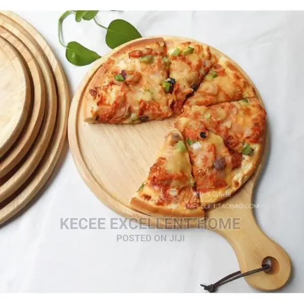 Wooden Round Pizza Plate