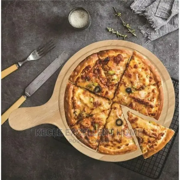 Wooden Round Pizza Plate